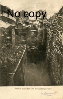 CARTE POSTALE ALLEMANDE - SOLDATS DANS UNE TRANCHEE DE LAUCOURT PRES DE BEUVRAIGNES - ROYE SOMME - GUERRE 1914 1918 - Guerre 1914-18