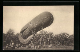 AK Fesselballon Mit Eisernem Kreuz  - Guerre 1914-18
