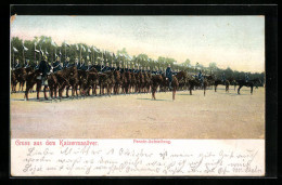 AK Parade-Aufstellung Beim Kaisermanöver  - Guerre 1914-18
