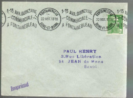 80542 -  QUINZAINE  COMMERCIALE  FONTAINEBLEAU 1951 - Mechanical Postmarks (Advertisement)