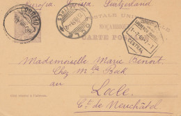 Mocambique 1909: Post Card Lourenco Marquesto Locle/Neuchatel - Mosambik