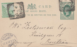 South Africa 1898: Post Card Cape Town To Bautzen/Germany - Sonstige & Ohne Zuordnung