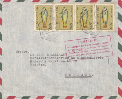 Mocambique 1954: Letter Lourenco Marquesto To Haarlem/Holland, Fish - Mozambico