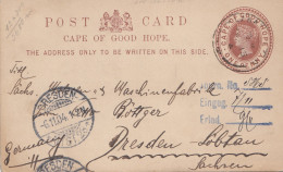 South Africa 1904: Post Card Mthata To Dresden - Autres & Non Classés
