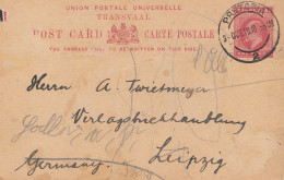 South Africa 1910: Pretoria Post Card To Leipzig - Autres & Non Classés