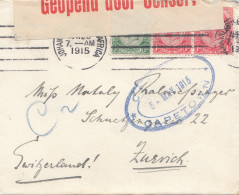 South Africa 1915: Johannesburg Via Capetown To Zürich/Switzerland, Censor - Sonstige & Ohne Zuordnung
