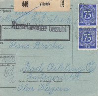 Paketkarte: Vilseck Nach Bad Aibling, Amtsgericht, Seltenes Formular - Lettres & Documents