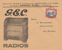 South Africa 1938: Radios Windhoek To Düsternbrock/Windhuk - Other & Unclassified