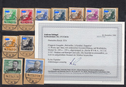 DR: MiNr. 529x-539x, Versandstellen Stempel Berlin W - P.R.A. 1934, BPP Befund - Used Stamps