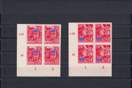 DR: MiNr. 909 - 910U, Postfrisch Im Eckrand Viererblock, VE3 - Unused Stamps