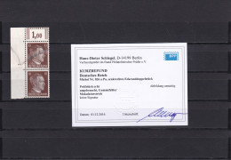 Deutsches Reich: MiNr. 826 A Pa, Eckrand, Senkr. Paar,  BPP Befund - Used Stamps