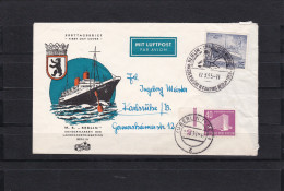 Berlin: FDC, Luftpost, Berlin -Karlsruhe - MiNr. 122 Dz: Druckerzeichen Ge - Covers & Documents