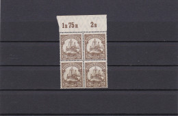 DOA: MiNr. 30II, Oberrand - Viererblock, Postfrisch - German East Africa