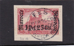 Marokko, MiNr. 30 A Auf Briefstück - Marocco (uffici)