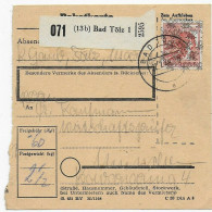 Paketkarte Von Bad Tölz, 1948 Nach München, EF - Brieven En Documenten
