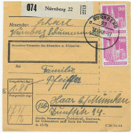 Paketkarte Nürnberg 1948 Nach Haar, MeF - Brieven En Documenten