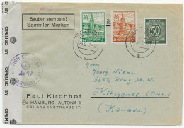 Hamburg 1947 Nach Kitchener/Canada, Britische Zensur - Lettres & Documents