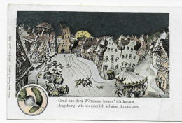 Jakoberkirchweih-Karte Augsburg 1908 Nach Memmingen. Seltene Karte - Briefe U. Dokumente