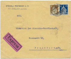 Express Brief St. Gallen 1917 Nach Frankfurt/M - Autres & Non Classés