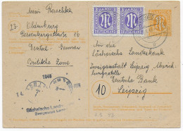 Postkarte Von Oldenburg Nach Leipzig, 1946 - Brieven En Documenten