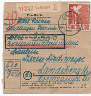 Paketkarte Wertpaket Von Stadthagen Nach Landsberg, 1948 - Brieven En Documenten