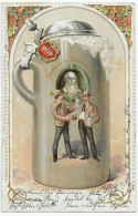 Prägekarte Bierkrug, Gruss Von Der Turnerriege, Rochlitz Nach Falkenstein, 1901 - Other & Unclassified