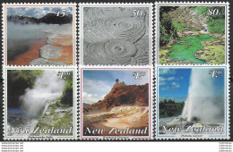 1993 New Zealand Termal Wonders Routura 6v. MNH SG N. 1730/35 - Altri & Non Classificati