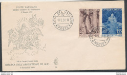 1951 Vaticano, Dogma Dell'Assunzione N° 143/144 ,   Venetia N° 96 ,  Non Viagg - FDC