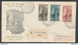 1950 Vaticano, Guardia Palatina N° 140/142 ,   Venetia N° 70 , Viaggiata Racco - FDC