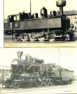 6 TRAIN , LOCOMOTIVE , YUGOSLAVIA 1930th - Trains