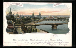 AK Dresden, Panorama Der Stadt Im Abendlicht  - Dresden