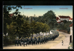 AK Königsbrück, Parade In Der Dresdnerstrasse  - Königsbrück