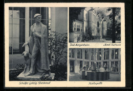 AK Bad Mergentheim, Schäfer Gehrig-Denkmal, Karlsquelle Und Hotel Kurhaus  - Bad Mergentheim