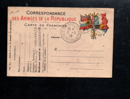 CARTE EN FRANCHISE NON ECRITE 1919 - WW I