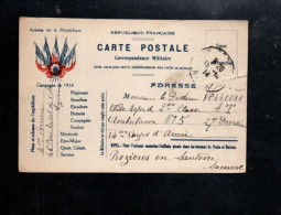 CARTE EN FRANCHISE ECRITE 1914 - WW I