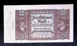Billet, Allemagne, Reichsbanknote, Zwei, 2 Millionen Mark, 1923, 2 Scans, Frais Fr 1.85 E - 2 Miljoen Mark