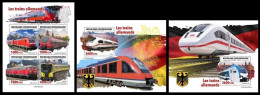 Central Africa  2023 German Trains. (620) OFFICIAL ISSUE - Trains