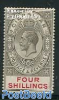 Gibraltar 1912 4Sh, Stamp Out Of Set, Unused (hinged) - Gibraltar