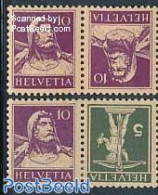 Switzerland 1930 Tete Beche Pairs (2), Mint NH - Unused Stamps