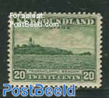 Newfoundland 1932 20c, Perf. 12.5, Stamp Out Of Set, Mint NH, Various - Lighthouses & Safety At Sea - Fari
