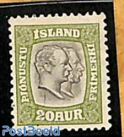 Iceland 1907 20A, On Service, Stamp Out Of Set, Unused (hinged) - Other & Unclassified