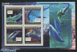 Guinea, Republic 2011 Dolphins 4v M/s, Mint NH, Nature - Sea Mammals - Other & Unclassified