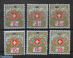 Switzerland 1911 Porto PP 6v, With Control Numbers, Mint NH - Ungebraucht
