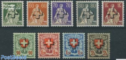 Switzerland 1938 On Service 9v, Grilled Gum, Mint NH - Other & Unclassified