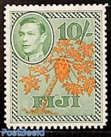 Fiji 1938 10/-, Stamp Out Of Set, Unused (hinged), Nature - Trees & Forests - Rotary, Lions Club
