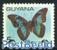 Guyana 1981 Stamp Out Of Set, Mint NH, Nature - Butterflies - Guyane (1966-...)