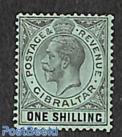 Gibraltar 1912 One Sh, WM Mult.Crown-CA, Stamp Out Of Set, Unused (hinged) - Gibilterra
