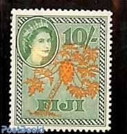 Fiji 1954 10Sh, Stamp Out Of Set, Mint NH, Nature - Fruit - Fruit