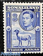 British Somalia 1938 3A, Stamp Out Of Set, Unused (hinged) - Somaliland (Protettorato ...-1959)