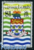 Cayman Islands 1977 1$, Stamp Out Of Set, Mint NH, History - Coat Of Arms - Iles Caïmans